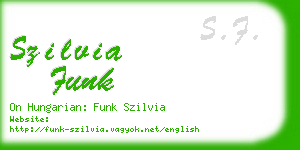 szilvia funk business card